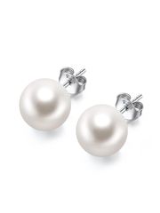 パール ピアス 10mm 真珠 一粒 結婚式 スタッドピアス レディース 丸玉 大きめ 大きぶり 冠婚葬祭 淡水真珠 淡水パール 卒業式 成人式 シルバー925 金属アレルギー シンプル
