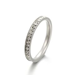 ブランド エタニティリング 3mm 指輪 レディース チタン ジルコニア 指輪 ゴールドリング シルバーリング 6mm 18mm 華奢 ファッションリング クリスマス