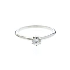 ティファニー(Tiffany) ソリティア ダイヤモンド リング プラチナ ファッション ダイヤモンド バンドリング カラット/0.23 シルバー