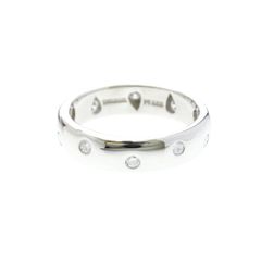 ティファニー(Tiffany) ドッツ ダイヤモンド リング プラチナ ファッション ダイヤモンド バンドリング シルバー