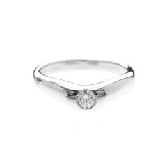ティファニー(Tiffany) カーブドバンドリング 1P ダイヤモンド プラチナ ファッション ダイヤモンド バンドリング シルバー