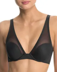 ナトリ レディース トップス シャツ Natori True Zen Plunging TShirt Bra Black ブラック