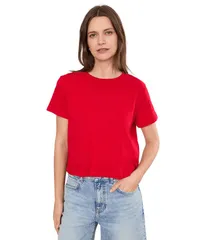 メイドウェル レディース トップス シャツ Madewell Bella Tee Slub Varsity Red レッド