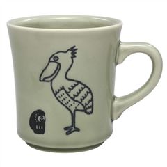 【新品】 美濃焼 マグカップ だるまとハシビロコウ 280ml グレー マグカップ かわいい ハシビロコウ グッズ 鳥 食器 人間用 食洗機対応 日本製 K13303