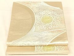 平和屋着物◎六通柄袋帯　唐織　正倉院花文　金銀糸　正絹　逸品　AABM9239dk