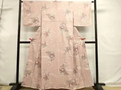 平和屋着物■上質な小紋　草花文　金銀彩　正絹　逸品　DABK5641sf