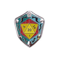LOOTCRATE シールド型 ピンズ テーブルトークRPG 20面ダイス ピンバッチ ピンバッジ コレクターズ pins-26317