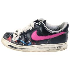 NIKE (ナイキ) ×Peaceminusone AIR FORCE 1 LOW PARA NOISE AQ3692-004 ×ピースマイナスワン エアフォース1パラノイズ レザーローカットスニーカー ブラック US10/28cm