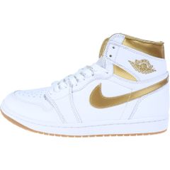 NIKE (ナイキ) WMNS AIR JORDAN 1 RETRO HIGH OG ウィメンズ エアジョーダン1 ハイカットスニーカー ホワイト/ゴールド US12/29cm FD2596-107