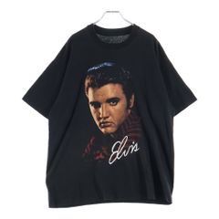 VINTAGE (ヴィンテージ) 90S VINTAGE Elvis Presley ヴィンテージ エルヴィス プレスリー フォトプリント クルーネック 半袖Tシャツカットソー ブラック