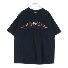 VINTAGE (ヴィンテージ) 00S VINTAGE HARLEY DAVIDSON WOLF ヴィンテージ ハーレーダビッドソン ウルフ ロゴプリント クルーネック 半袖Tシャツカットソー ブラック