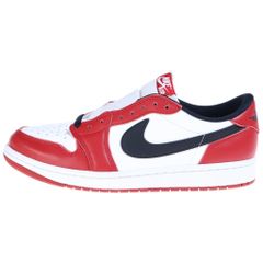 NIKE (ナイキ) AIR JORDAN1 RETRO LOW CHICAGO エアジョーダン 1 レトロ シカゴ ローカットスニーカー US9/27cm レッド/ホワイト HQ6998-600