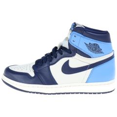 NIKE (ナイキ) AIR JORDAN 1 RETRO HIGH OG エアジョーダン1 レトロ ハイカットスニーカー ブルー/ホワイト US9/27cm 555088-140