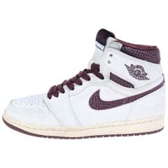 NIKE (ナイキ) ×A MA MANIERE AIR JORDAN 1 RETRO HIGH アママニエール エアジョーダン1 レトロ ハイカットスニーカー ホワイト/ブラウン DO7097-100