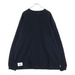 WTAPS (ダブルタップス) 25AW SIGN-YD LS / COTTON バックスモールロゴ刺繍 長袖Tシャツ カットソー ブラック 252ATDT-CSM07