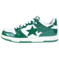 A BATHING APE (アベイシングエイプ) BAPESTA ベイプスタ SK8 STA #5 Luxury Sport Monogram ラグジュアリースポーツモノグラム ローカットスニーカー 26.5cm/US8.5 グリーン