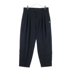 WTAPS (ダブルタップス) 25SS TRDT1801/TROUSERS/POLY. TWILL 251TQDT-PTM02 ツータック スラックス ブラック