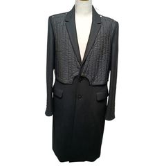 JOHN LAWRENCE SULLIVAN ジョン ローレンス サリバン チェスターコート 21AW Quilt Panel Coat キルトパネル ブラック系 G01158