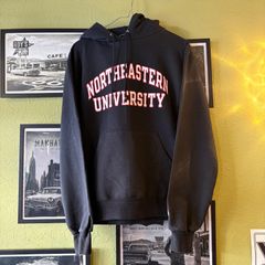 Champion ホンジュラス製 NORTHEASTERN UNIVERSITY カレッジロゴ パーカー 黒 S