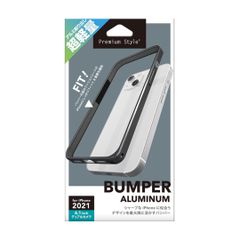 70939　Premium Style iPhone 13用 アルミバンパー ブラック PG-21KBP01BK　PGA