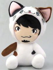 【中古】ぬいぐるみ 小柳(夕闇に誘いし漆黒の天使達) ぬいぐるみ(猫サンキューver.) モーリーオンライン限定