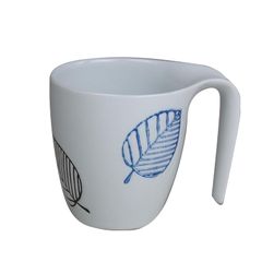 【新品】 遊器浪漫 持ちやすいマグカップ 軽量 スタッキング 【日本製・波佐見焼】 リーフ 青