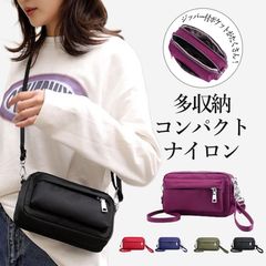 ショルダーバッグ レディース ミニ ポシェット ハンド 2wya 軽い 斜めがけ ナイロン バック カバン ファスナー 多収納 撥水 ポーチ ZP-CZTJV5M