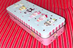日本 Sanrio キャラクターズ ティンケース フルーツ パフェ デザート 喫茶店 / hello kitty(ハローキティ) ポチャッコ ポムポムプリン マイメロディ シナモロール クロミ