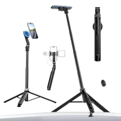 Ulanzi TT88 自撮り棒 Magsafe用 2in1 スマホ 三脚 じどり棒 オーバーヘッド スマホスタンド iPhone/android対応 コンパクト セルカ棒 携帯 卓上 軽量 360°+270°回転 360°パノラマ撮影 クイ 3f46ae96