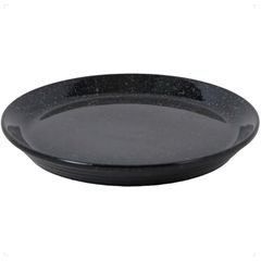 【新品】 【プラット 14cm小さめフラットプレート】 まるくぱーじゅ() ケーキ皿 小皿 取皿 美濃焼 軽い OC17 (黒御影) 0