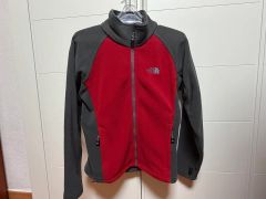 THE NORTH FACE ザノースフェイス フリース ジップアップ ジャケット レッド/グレー