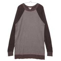 H&M エイチアンドエム cos ニット 長袖 ラウンドネック トップス ウール混 バイカラー ボルドー XS【XS】 メンズ 【中古】