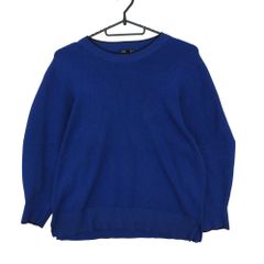 INDIVI インディヴィ ニット 七分袖 レーヨン混 ボリュームスリーブ トップス ブルー 38【M】 レディース 【中古】
