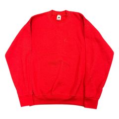 【80s-90s USA製】フルーツオブザルーム 無地 スウェット M レッド 赤