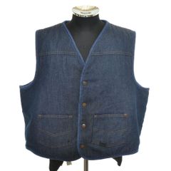 583135 Sears シアーズ ●70s-80s デニムベスト 裏ボア サイズXL以上 ヴィンテージ メンズ USA製 インディゴ