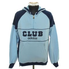 592023 CLUB adidas クラブアディダス ●80s スウェットパーカー ヴィンテージ サイズM メンズ ライトブルー