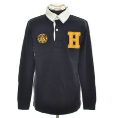 599364 TOMMY HILFIGER トミーヒルフィガー ◇ポロシャツ 長袖 ラガーシャツ サイズS メンズ ネイビー