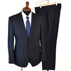 スーツセレクト 2つボタンシングル スーツ AB6 L ブラック ストライプ ノータック 春夏対応 開き見せ BLRP1958 6MJ016 【送料無料】【中古】【メンズビジネス】202610