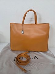 フルラ FURLA レザー 2WAY トートバッグ ショルダーバッグ キャメル ブラウン オーバルチャーム 本革 イタリア製 A4 ハンドバッグ 保存袋付き