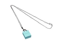 TIFFANY＆Co ティファニー ネックレス ティファニーブルー系 SV925 レディース ショッパーモチーフ 美品