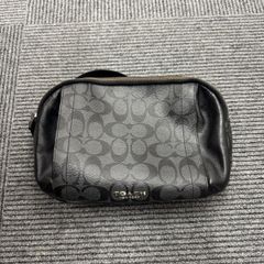 COACH コーチ シグネチャー ボディバッグ ウエストポーチ ブラック
