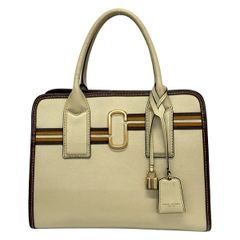 MARC JACOBS(マークジェイコブス) ハンドバッグ リトル ビッグ ショット ベージュ×ダークブラウン×ブラウン レザー