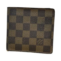 LOUIS VUITTON ルイヴィトン ポルトフォイユ・マルコ N61675 ブラウン ダミエ エベヌ 二つ折り財布 ユニセックス 【中古】 12609K515