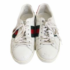GUCCI グッチ スニーカー 429446 エース ビー刺繡 ハチ付 シューズ ローカット サイズ8 ホワイト 27cm メンズ 【中古】