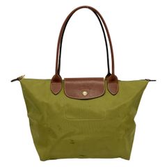LONGCHAMP(ロンシャン) ショルダーバッグ ル・プリアージュオリジナル カーキ×ダークブラウン 折りたたみ レザー