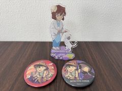 【美品】名探偵コナン　トレーディングメタル缶バッジ 百鬼夜行 クラパレット　江戸川コナン×灰原哀　コナン　灰原哀 アクリルスタンド ねこ 和装 猫
