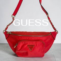 GUESS ゲス　ショルダーバッグ ボディバッグ　レッド キルティング