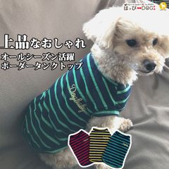 【グリーン】ボーダータンクトップ 犬 服 犬の服 秋冬 小型犬 伸縮 ボーダー トイプードル チワワ 洗い替え 多頭飼い ドッグウェア【秋 冬 秋冬 秋服 冬服 秋物 冬物 秋服】