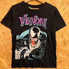 マーベル ヴェノム VENOM キャラクタープリント 半袖 Tシャツ ブラック S MARVEL スパイダーマン アメコミ 映画 ヴィラン 悪役 海外古着 メンズ レディース ユニセックス カットソー おしゃれ
