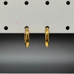 【らくらくメルカリ便】フープピアス ゴールドカラー リングピアス 甲丸 シンプル 両耳用 ユニセックス
